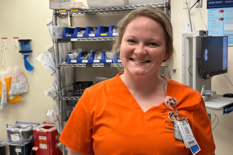 Skylar Crews, a nursing student at Auburn University's College of Nursing.