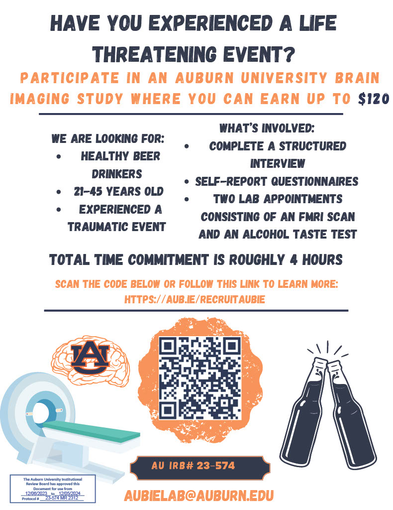 Auburn research study - trauma flyer.