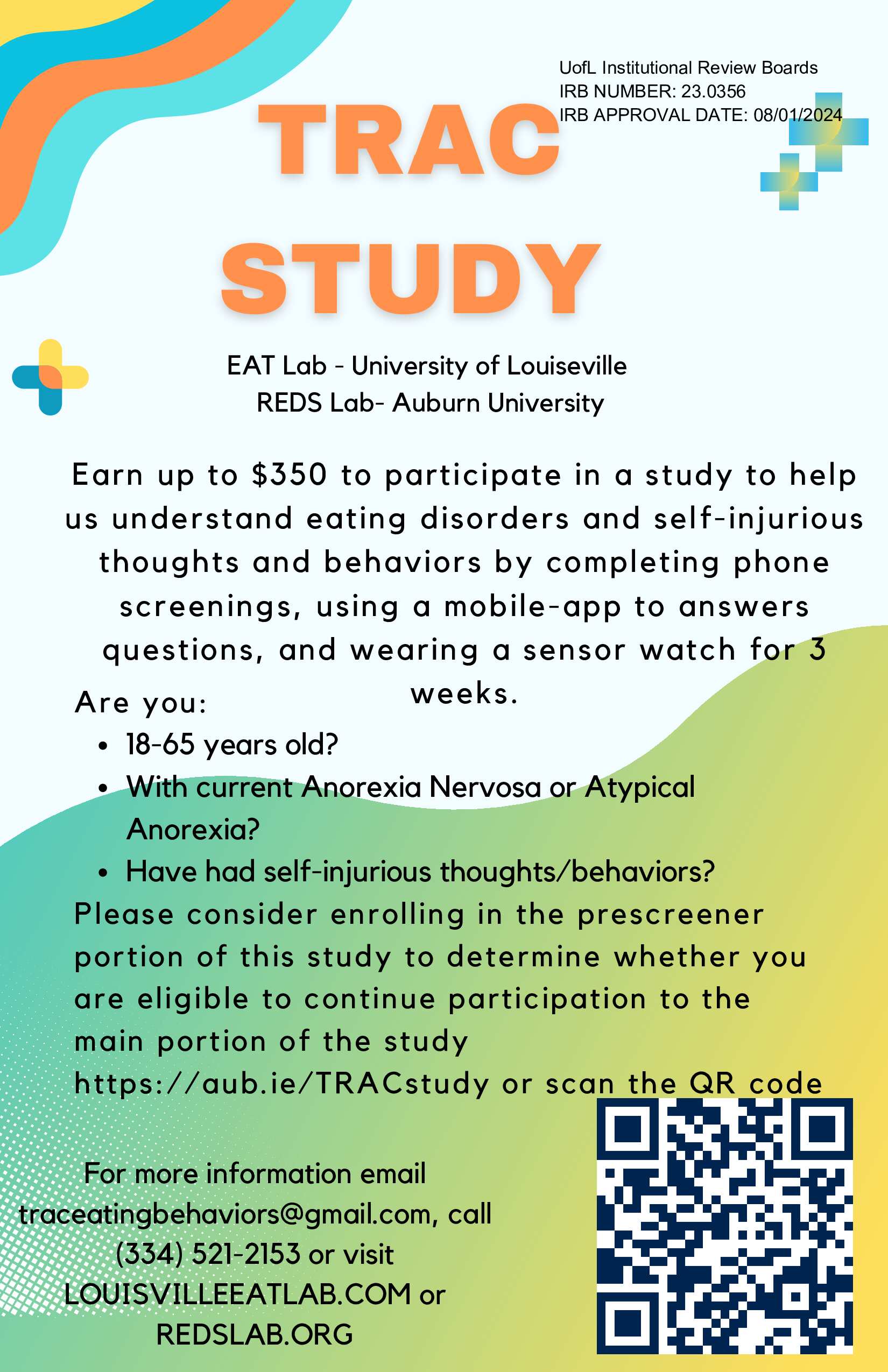 Auburn research study - TRAC flyer.