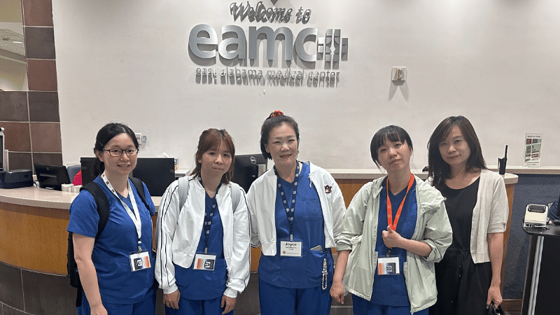 Graduate nurse practitioner students visiting East Alabama Medical Center (EAMC) to learn more about the U.S. health care environment.