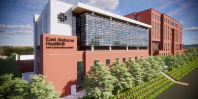 A rendering of the planned ICU expansion at East Alabama Medical Center. This expansion will add three floors and 30 additional critical care beds.